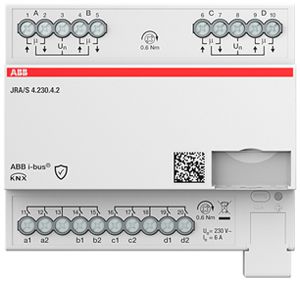 REG-Jalousieaktor KNX ABB JRA/S4.230.4.2 4-fach 6A/230VAC LZ-Messung Eingang