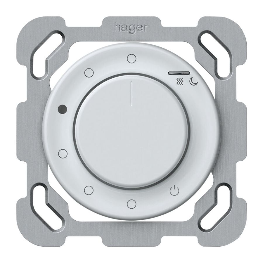 UP-Raumthermostat origin An/Aus 230VAC 16A 77×77mm weiss
