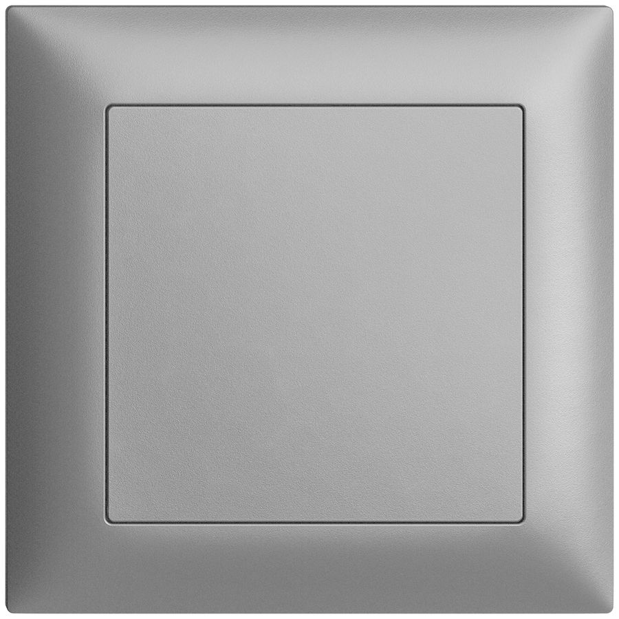 UP-Frontset EDIZIOdue silver 88×88mm für Blindabdeckung