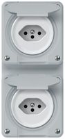 UP-Kombination robusto 2×Steckdose T13 86×146mm grau
