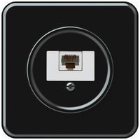 UP-Anschlussdose origin RJ45 8(4) Kat.6 gerade 92×92mm schwarz