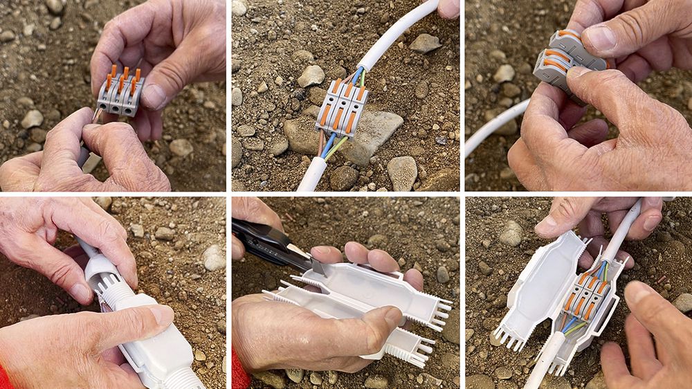 Verbindungsmuffe Raytech FRED EASY mit Gel Kabel Ø 8…13mm IP68 grau