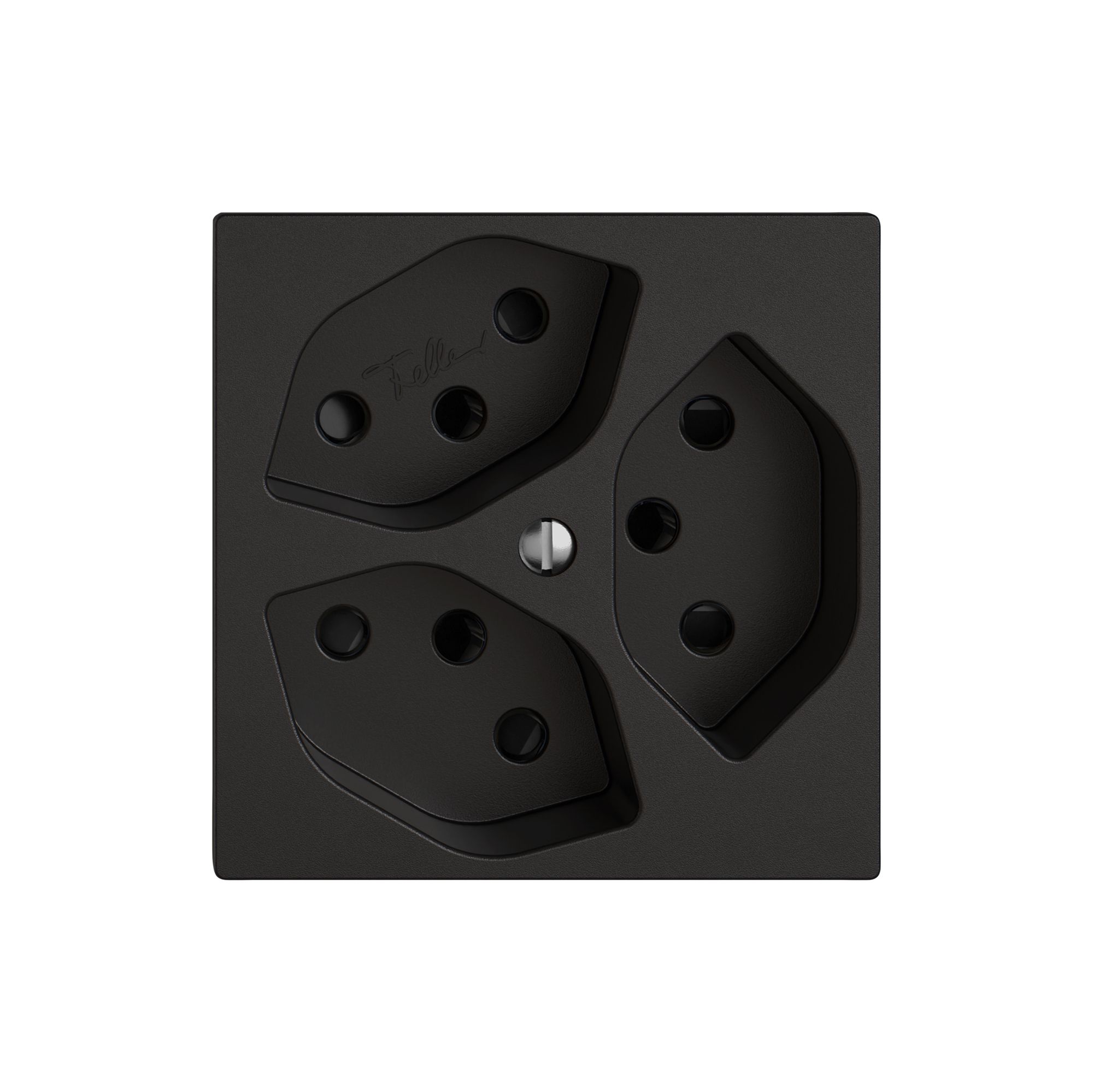 Steckdose EDIZIO.liv SNAPFIX® 3×T13 mit Shutter sz