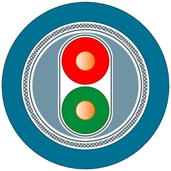 Cavo bus Siemens PROFIBUS FC Process 1×2×1 schermato PVC Eca blu