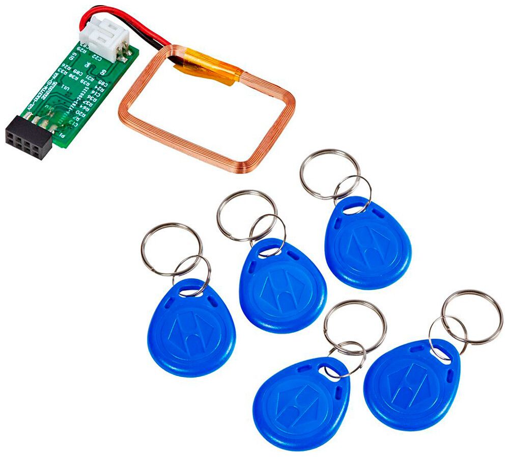 Module de contrôle d'accès Urmet avec clés 3×bleu 1×jaune 1×rouge