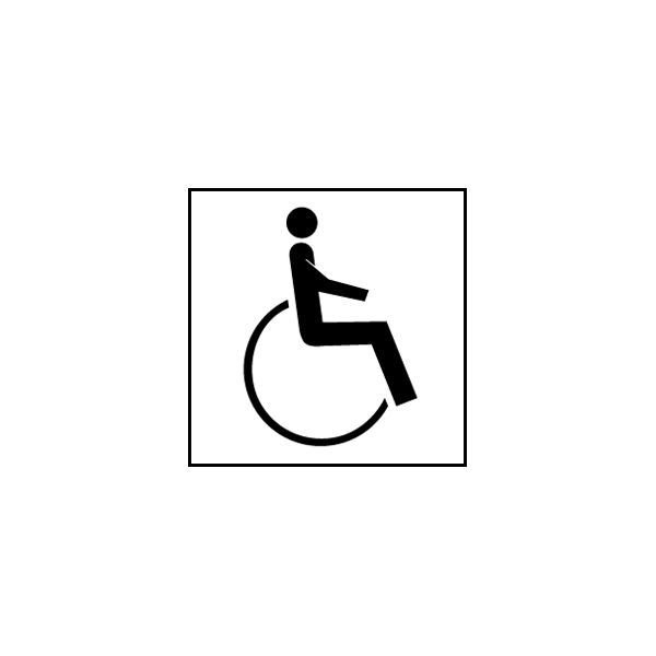 Feuille pos.symbol 'Fauteuil roulant' EDIZIOdue noir 42×42p.lp.LED