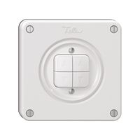 Storentaster NEVO, 2-Kanal, Einbautiefe 18 mm, 87×87 mm, weiss