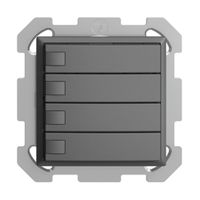 UP-Universaltaster 4×1T Schraubklemme EDIZIOdue dunkelgrau, ohne LED