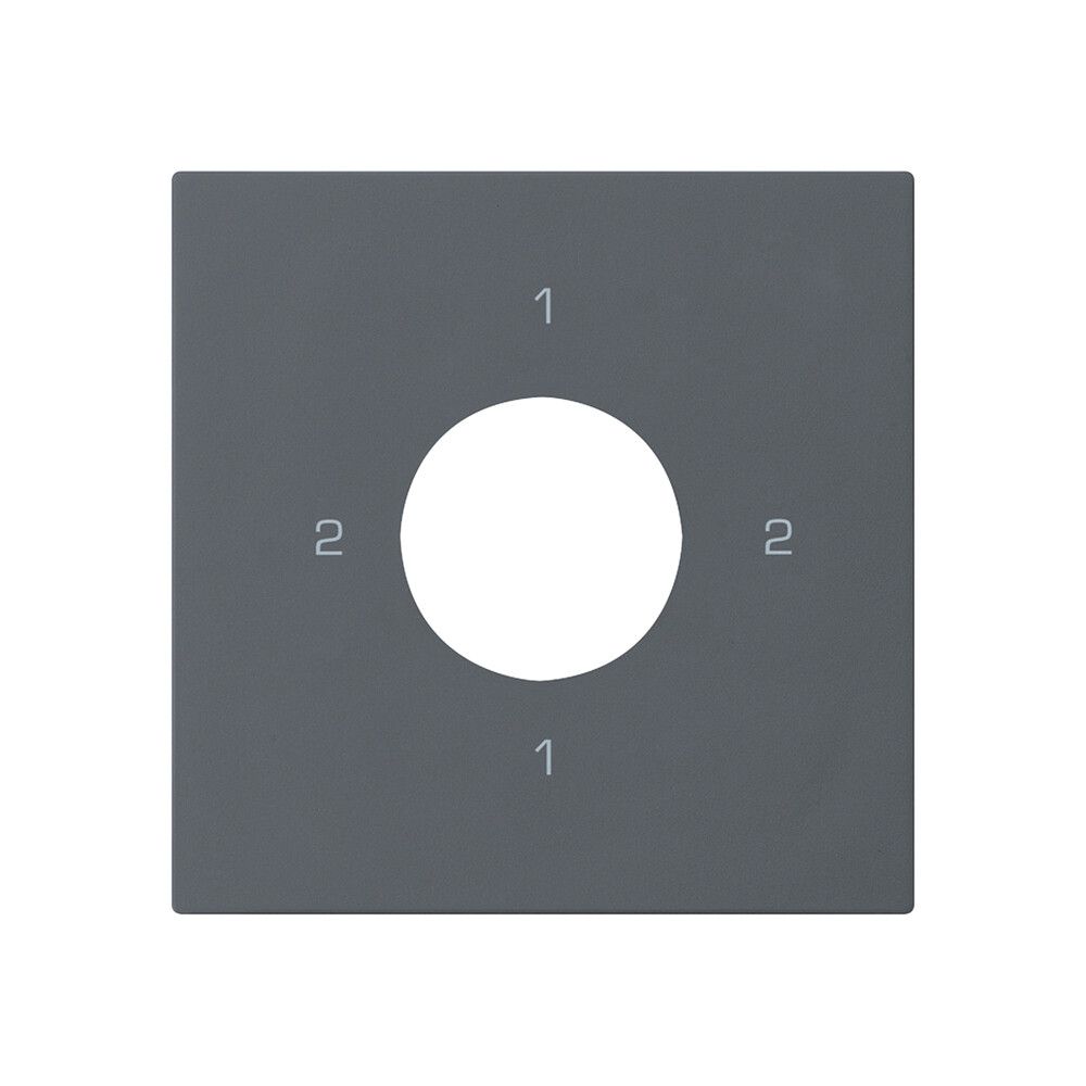 Kit frontale per interruttore a chiave S3 60×60mm kallysto 2-1-2-1 antracite