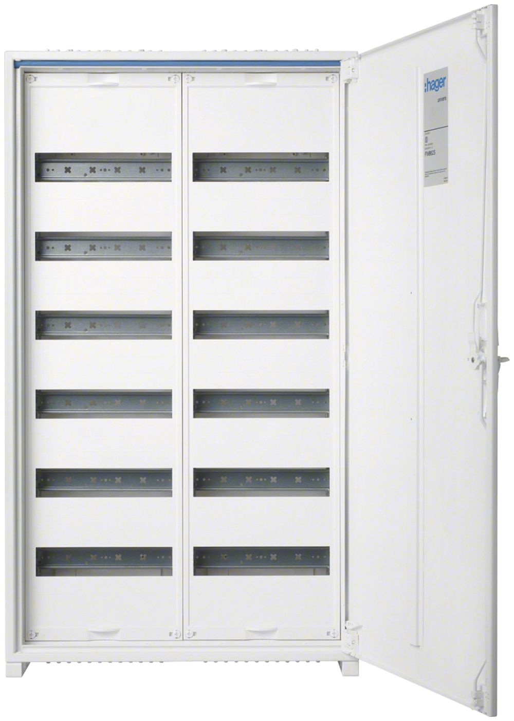 Distributore AP Hager univers 6 file 144UM porta IP44 550×950×160mm