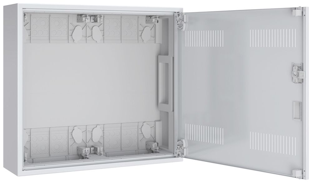 Coffret vide AP Pragma a.porte a.fentes blanc 2 champs 3 rangées 550×500×160mm