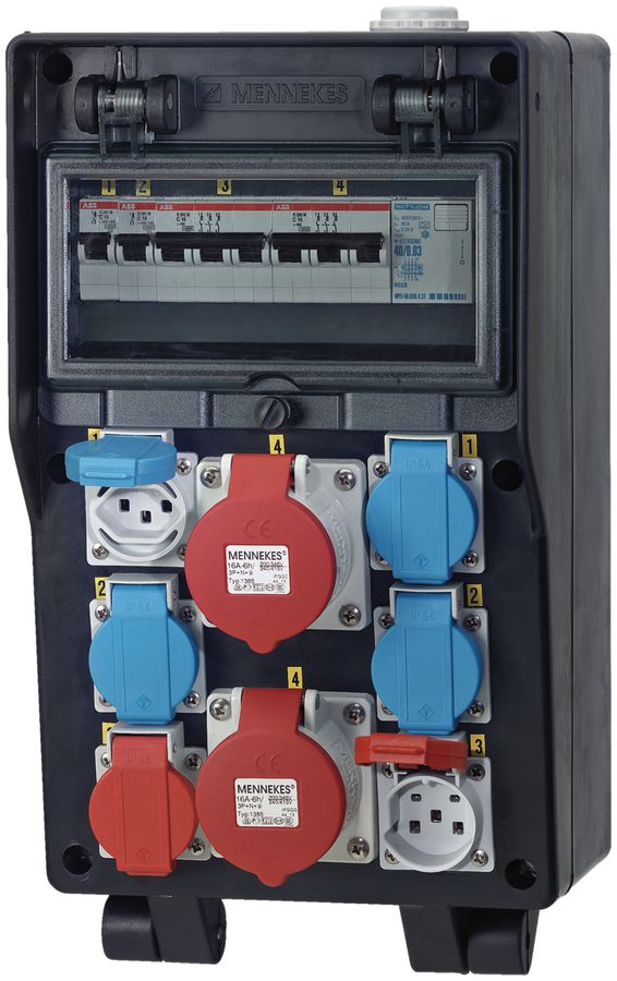 Stromverteiler EverGum 40A 1×FI 4×LS 4×T23 2×T25/CEE16/5L