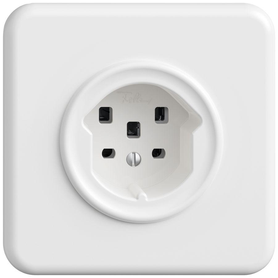 UP-Steckdose STANDARDdue SNAPFIX® 1×T25 ws