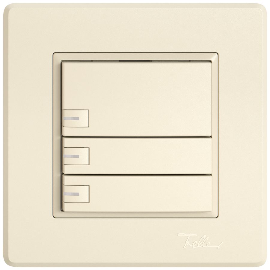 Poussoir KNX RGB ENC EDIZIO.liv SNAPFIX® capteur temp.RGB-LED 3× comm.1T cr