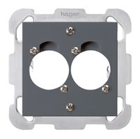 UP-Montageset für 2 XLR anthrazit kallysto mit Befestigungsplatte