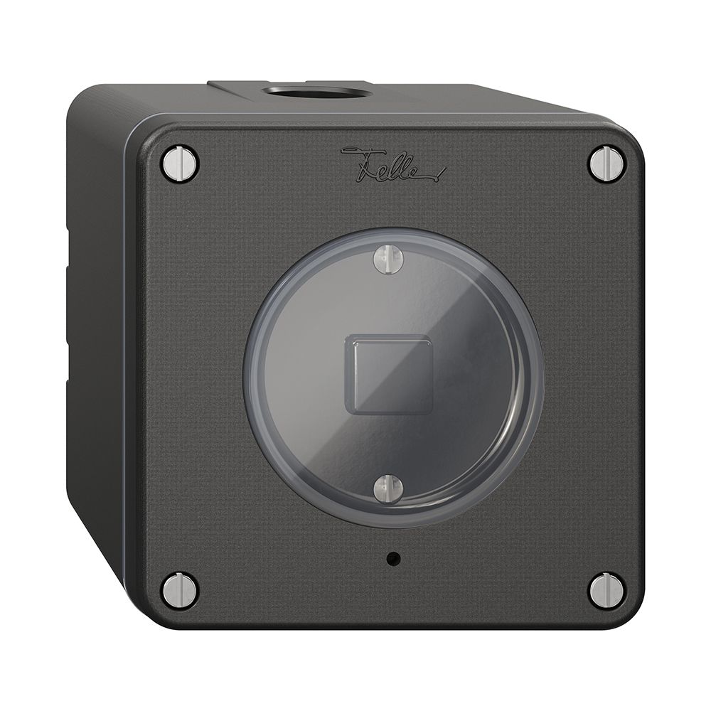 NAP-KNX-Taster 1× NEVO RGB mit Temperaturfühler schwarz