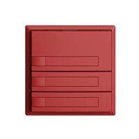 KNX-Taster RGB EDUE, 250mW, o.LED, m.Papiereinlage, 3×Taste, 1×Tastenb., ber