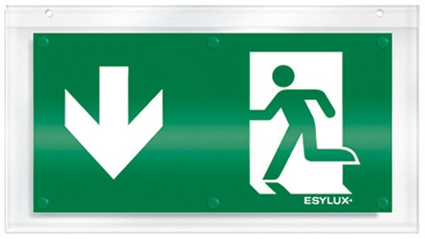 Piktogramm-Scheibe ESYLUX für SLX einseitig Pfeil unten