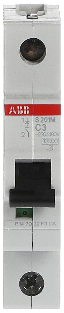 Leitungsschutzschalter ABB S201M-C3 3A C 10kA