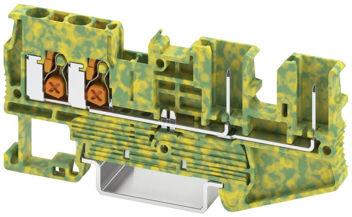 Morsetto di terra componibile PX XT 2.5-QUATTRO/2P-PE 4mm² 4×1 ve-gi