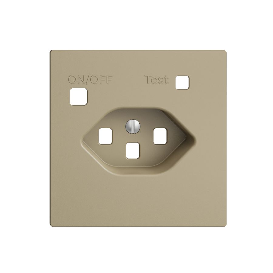 Frontset EDIZIOdue zu FI-Steckdose F, T23, sand