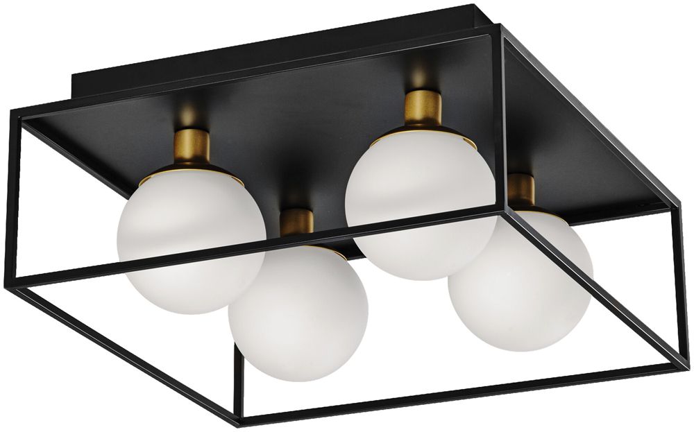 Decken-/Wandleuchte LEDVANCE DECOR SQUAREPLATE G9 4×28W IP44 350×350mm schwarz