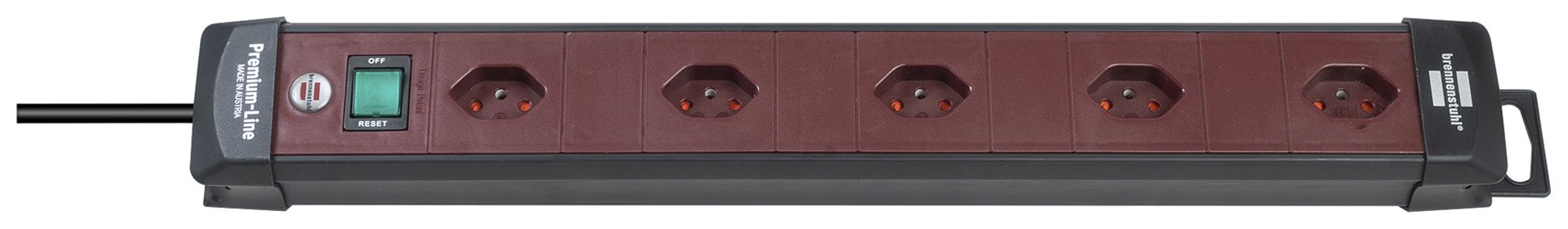 Prise multiple P-L Technik interrupteur suspension 5×T13 3m 3×1.5mm² no/bo