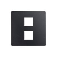 Plaque frontale EDIZIOdue elegance pour poussoir double gris graphite