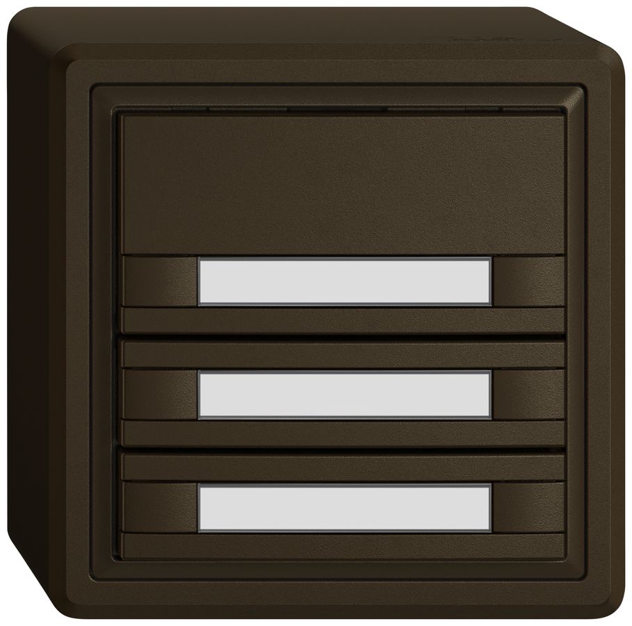 Pulsante universale AP EDIZIO.liv UNI SNAPFIX® s.LED 3× com.2T targ.ma