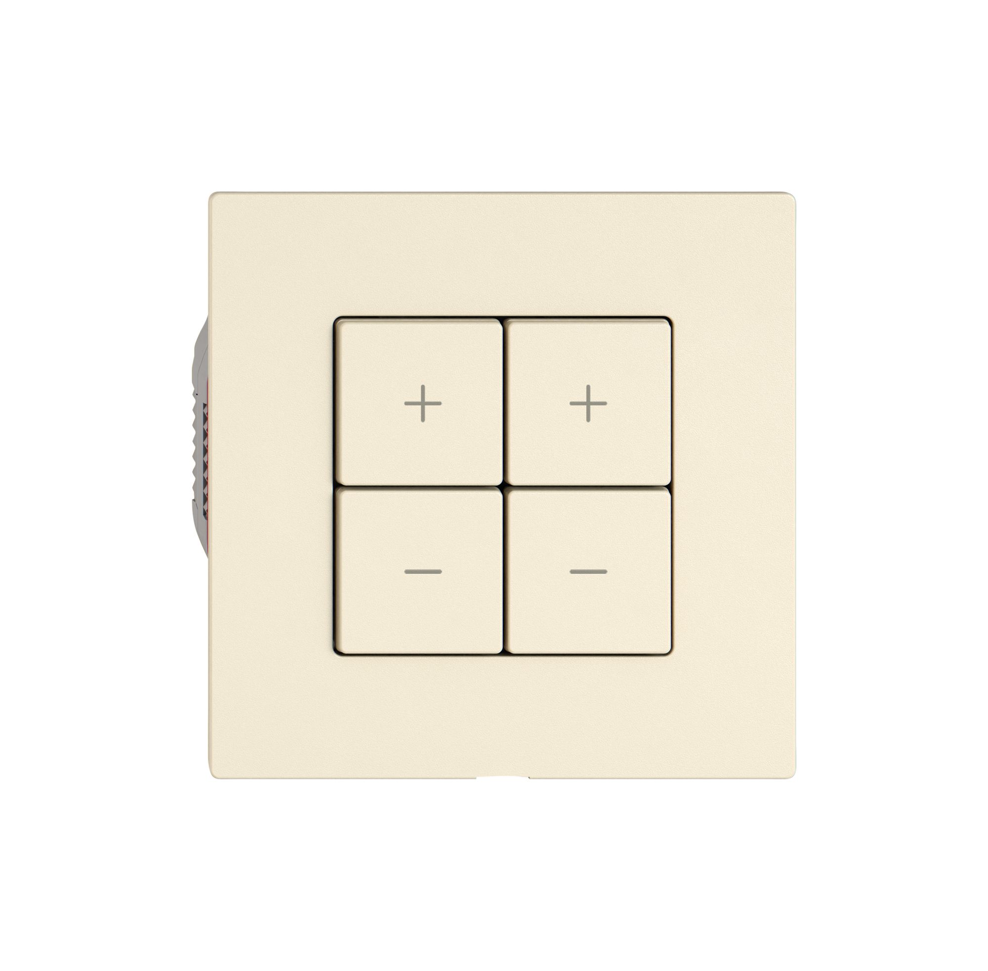 Nebenstelle Dimmer EDIZIO.liv Wiser SNAPFIX® 2 Kanal 4 Tasten cr