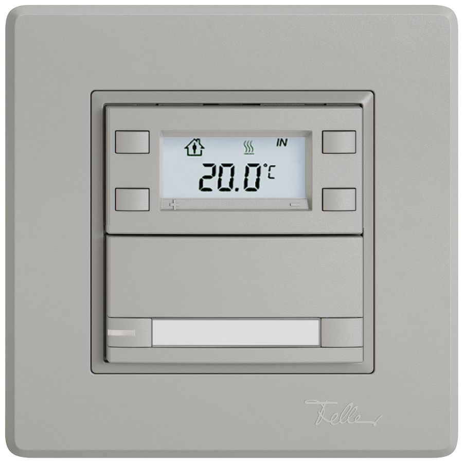 Poussoir RTH ENC EDIZIO.liv SNAPFIX® a.RGB-LED étiqu.1×touche comm.2T grc