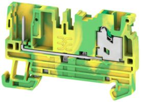Schutzleiter-Reihenklemme WM SPGTB 2.5 PE 2C/1 2.5mm² 2×1 DIN35 gn/gb