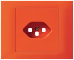 EB-Frontset Hager kallysto für Steckdose G3 1×T23 Abdeckrahmen steckbar orange