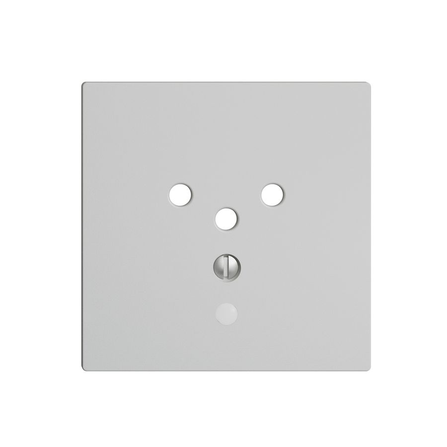 Frontplatte EDIZIOdue T12 hellgrau 60×60mm mit Linse für Steckdose