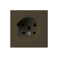 Prise HA kallysto type 25 avec bornes enfichables brun