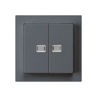 UP-Leuchttaster kallysto 2×A-R/1P mit 2 Linsen anthrazit