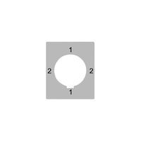 Kennscheibe FLF 1-2-1-2 FH für Schlüsselschalter