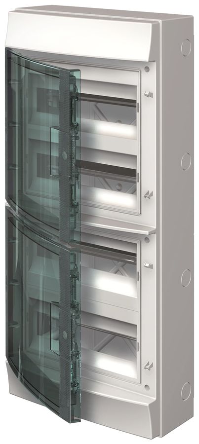 Distributeur AP ABB M65W448TN3, 4 rangées, 48UM, 656×292×120mm, IP65, gris