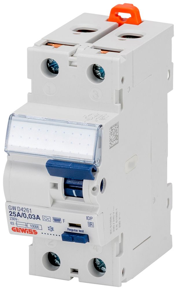 Interruttore differenziale Gewiss 90 RCD 2P 230V 40A 0.03A F 2UM