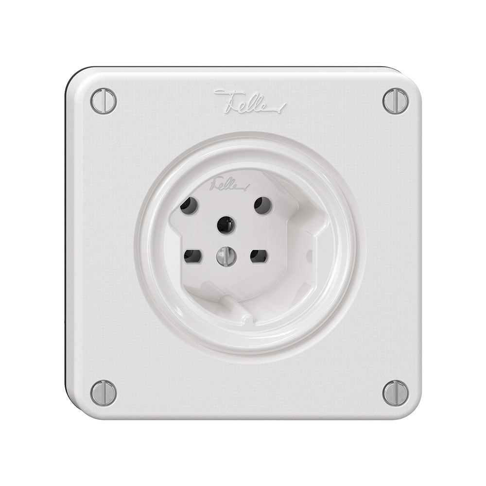 Steckdose NEVO, 1×T15, weiss