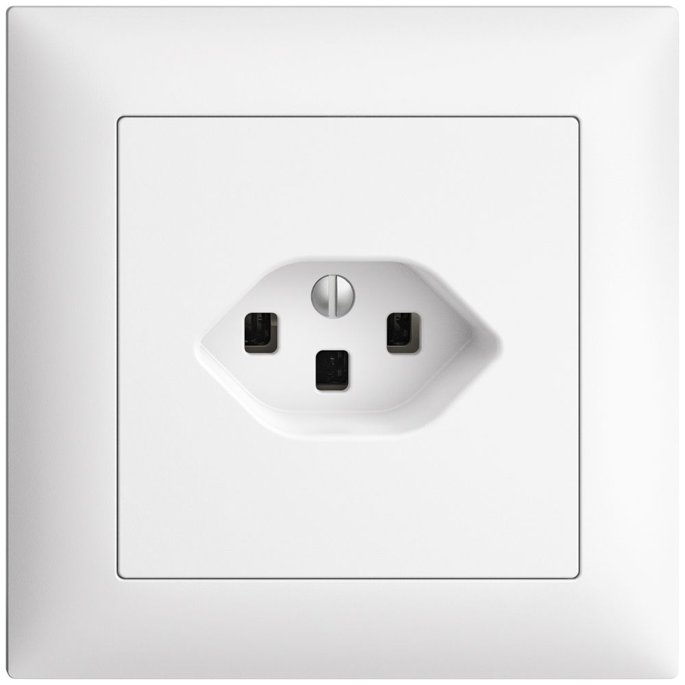 UP-Steckdose EDIZIOdue T23 16A weiss mit Steckklemmen 88×88×41mm