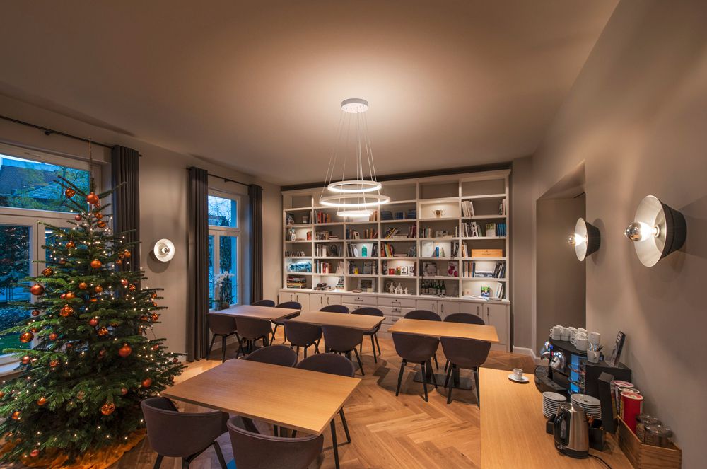 LED-Pendelleuchte SLV ONE TRIPLE DALI 65W 4200lm 3000/4000K Ø800×30mm weiss