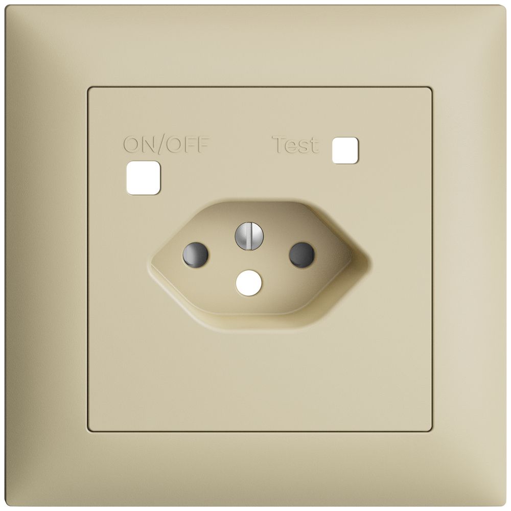 Frontset EDIZIOdue zu FI-Steckdose FMI, T13, shutter, vanille