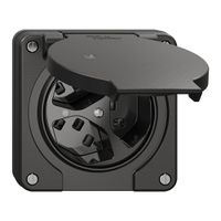 NUP-Steckdose NEVO, 3×T23, IP21, m.LED, schwarz