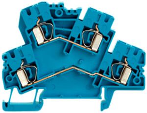 Borne multi-étage Weidmüller ZDK 4-2 connexion à ressort 4mm² 2 étages bleu