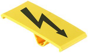 Marqueur de borne Weidmüller WAD 27 M. BL. 64×27mm symbole verticale PA66 jaune