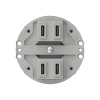 USB-Ladesteckdose Hager 2×C-C 2×20W oder 4×10W 5V aluminium