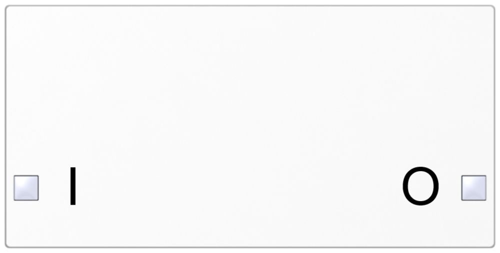 Touche SIDUS 2/4f pour senseur poussoir impression I/O, blanc brillant