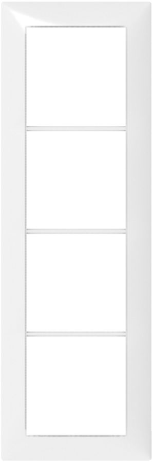 Abdeckrahmen SIDUS 4×1 weiss glänzend