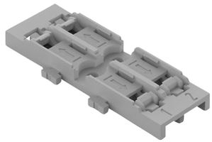 Adaptateur de fixation WAGO s.décharge d.traction 4×4mm² fixation à vis gris